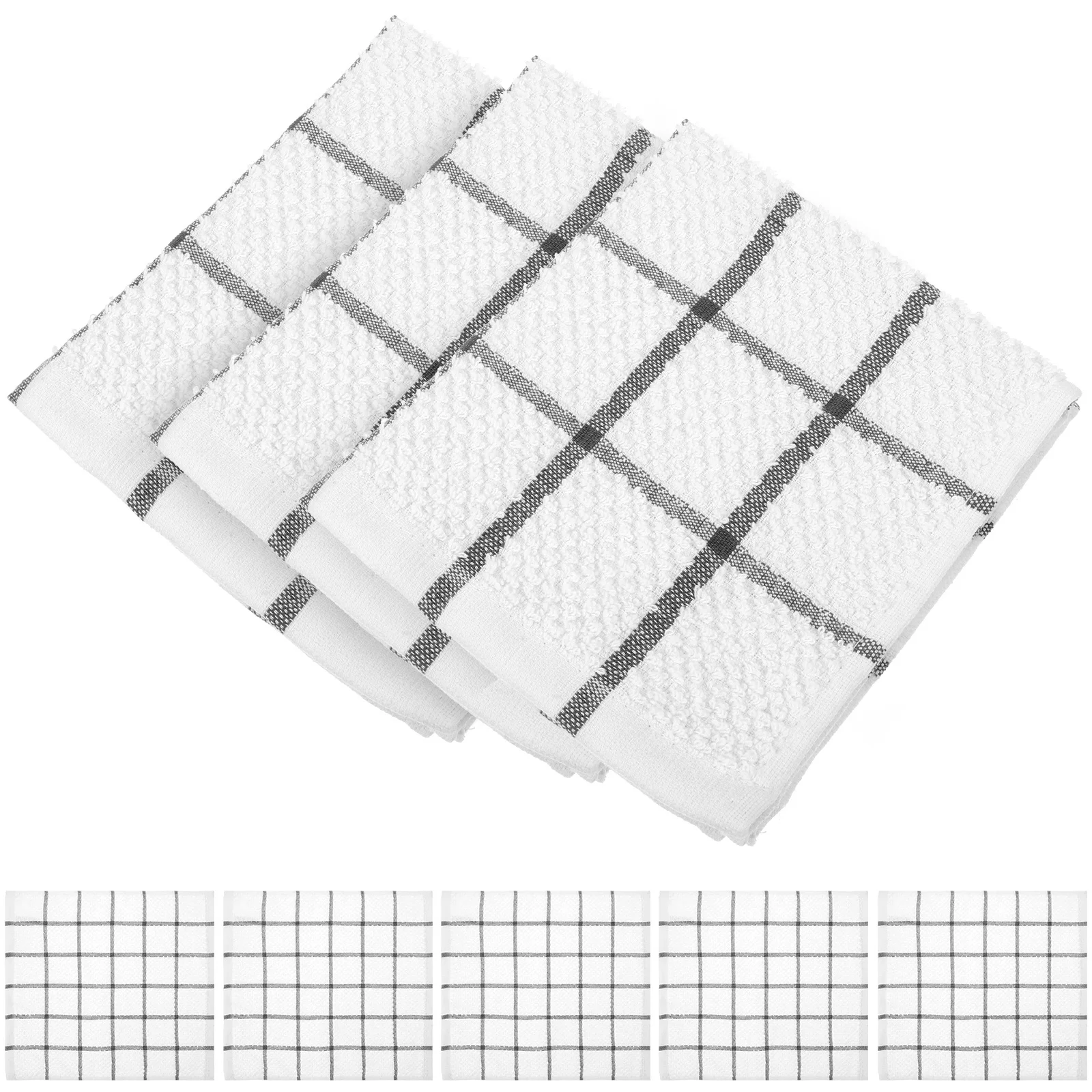 

8Pcs Dish Thick Cotton Yarn Kitchen Dishcloth Wipes Multipurpose Dish Towels Kitchen Supplies Dishwashing Towel