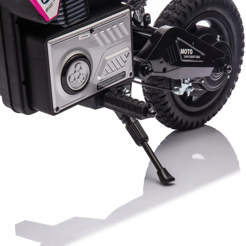 دراجة نارية كهربائية للأطفال باللون الوردي مع قوة تدوم طويلاً وأداء قوي وتكوين عالي الجودة وتصميم رائع