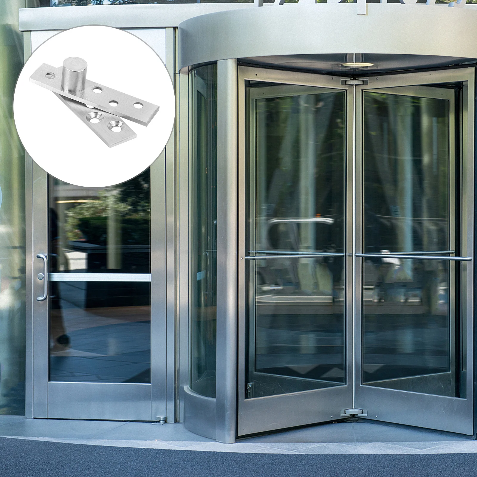 2 قطعة دوران 360 درجة مفصل الباب غير المرئي الفولاذ المقاوم للصدأ الثقيلة سهلة التركيب 75 مللي متر 3 مللي متر الفضة المنزل مكتب متجر خزانة