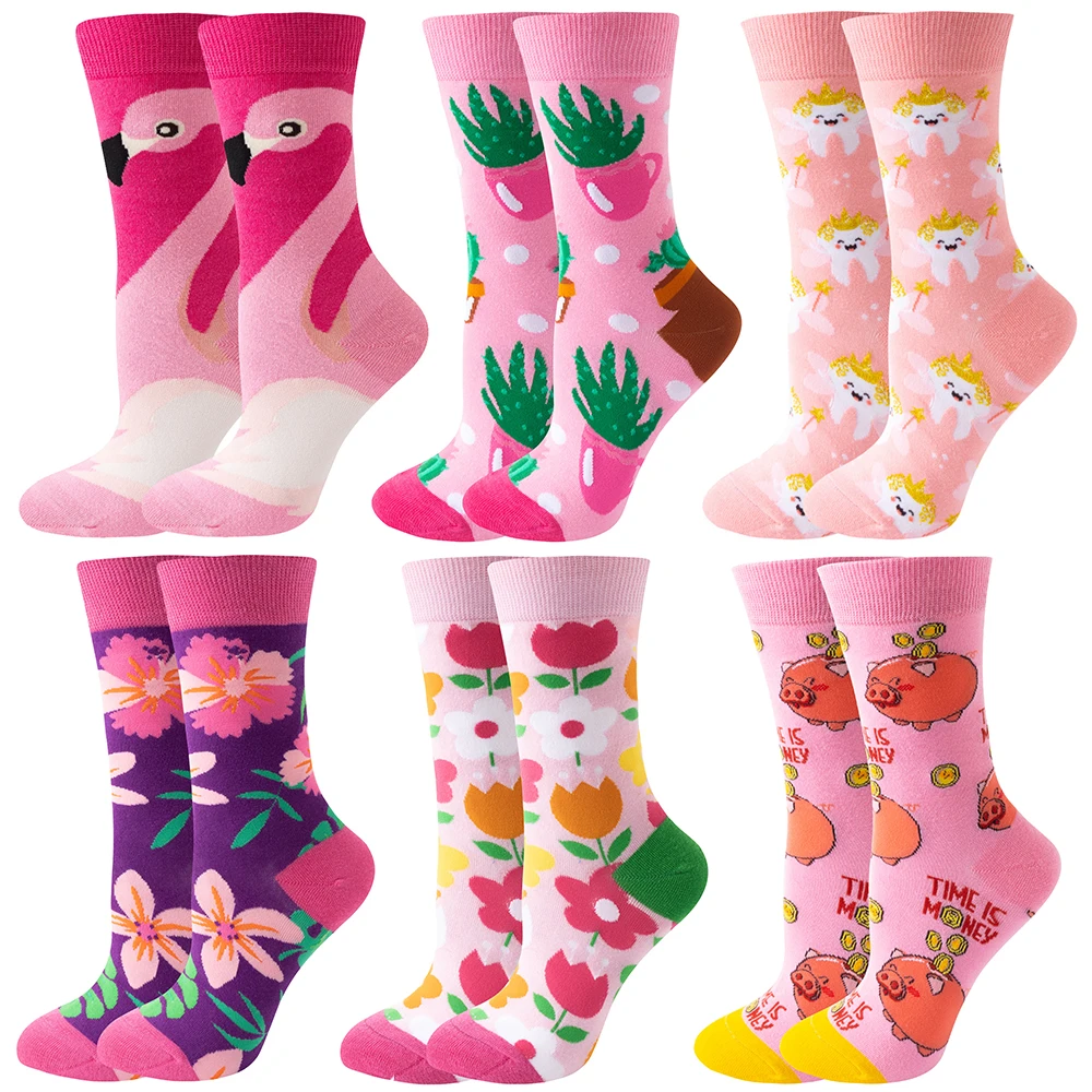 

New Fashion Colorful Funny Happy Casual Women Socks Harajuku Cute Animal Cartoon Men's Socks