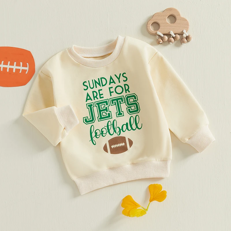 2024-08-30 Lioraitiin 1-5Y Baby Boys Girls Sweatshirts Casual Long Sleeve Round Neck Letter Printed Tops Pullovers image 3