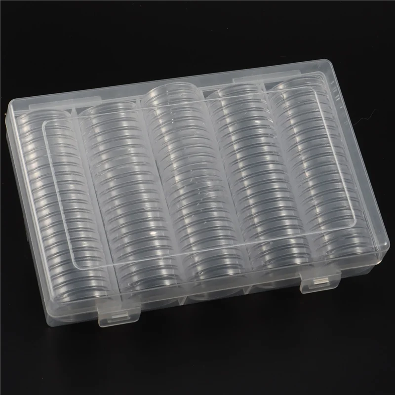 M16K-17/20/25/27/30Mm Coin Holder, 300Pcs Silver Coin Capsules With Foam Gasket, Professional Coin Case For Coin Collection