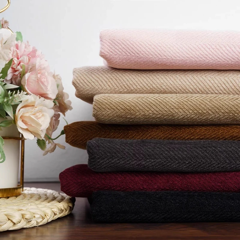 الصلبة متعرجة الشنيل ماتي متجمد الصوف مزيج النسيج لينة منظم السترة بنطلون تنورة المواد محكم نسج #4