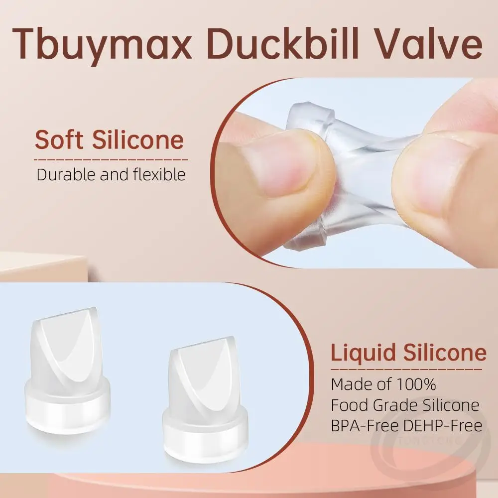 8Pcs Duckbill Valves 4Pcs Silicone Diaphragm Set Compatible with Momcozy M5 Electric Breast Pump Replacement for Pump Efficiency