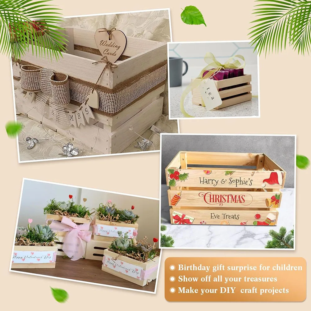 Wood Storage Box Fruit Cosmetics Organizer Desktop Mini Wooden Basket Model Pine Wood Storage Basket Miniature Storage Basket