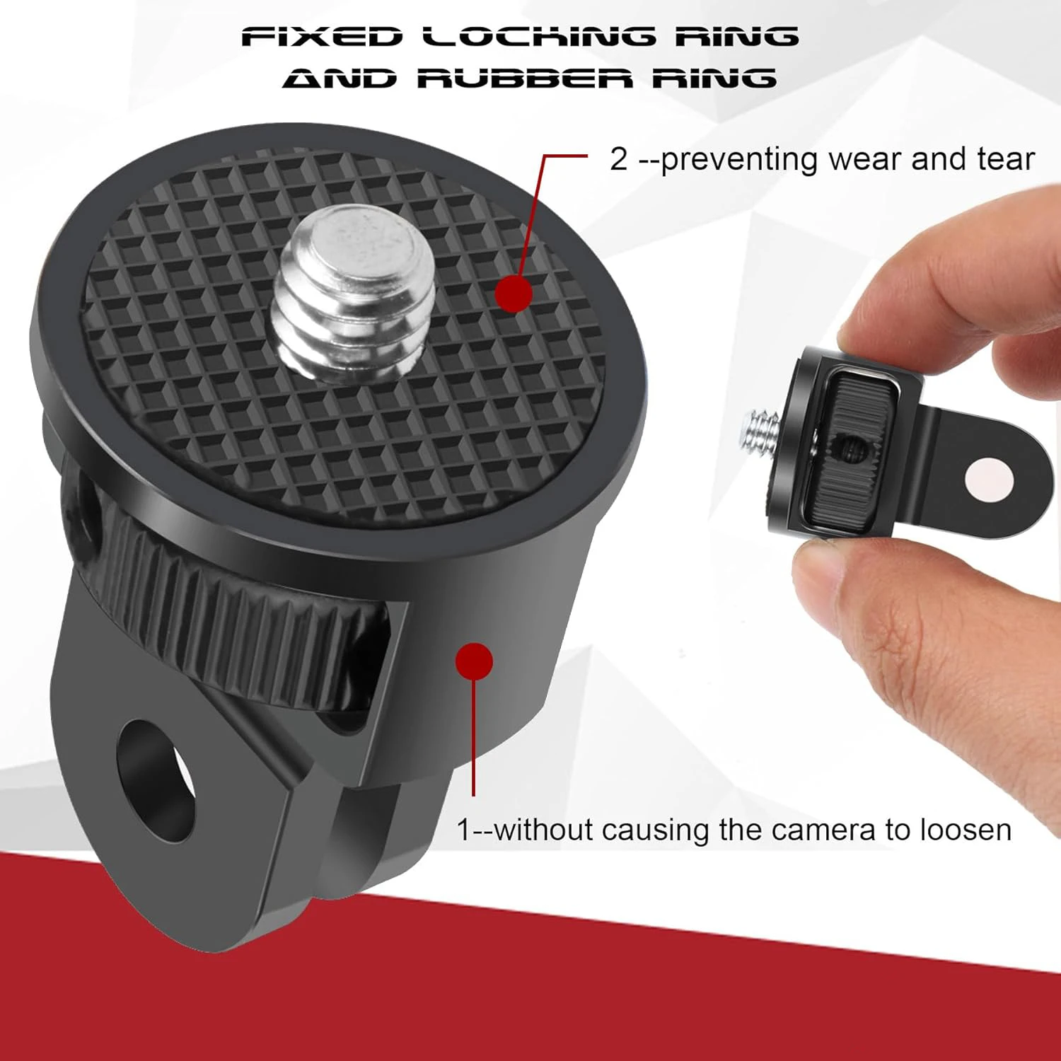 Aluminum Tripod Mount for Gopro Adapter 360° Adjustment 1/4-20 Screw Conversion Adapter for GoPro Hero 13 Insta360 ACE Pro X4