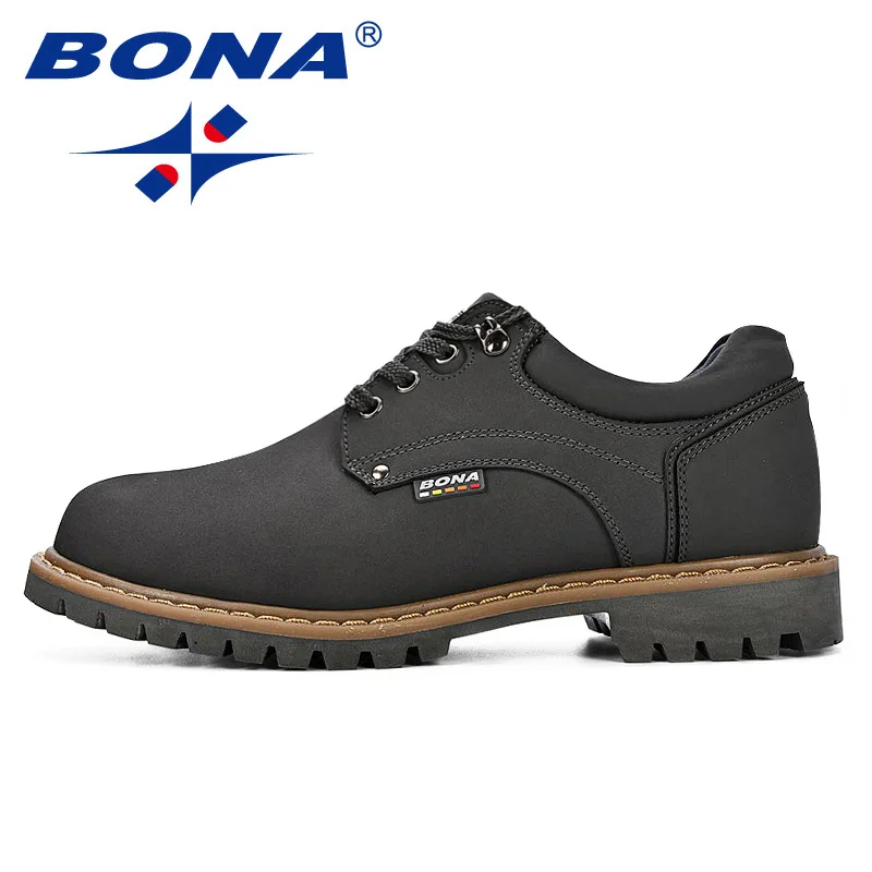 BONA Fashion Men Casual Shoes New Autumnmen Flats Cow Split Male Oxfords Men Leather Shoes Zapatillas Hombre