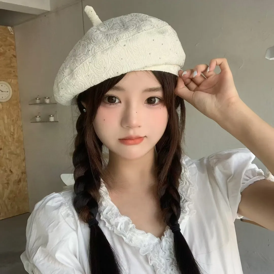 Retro Forward Hat Big Head Circumference Show Face Small French Beret Hat Women's New Autumn Painter Hat Berety Damskie 4m827