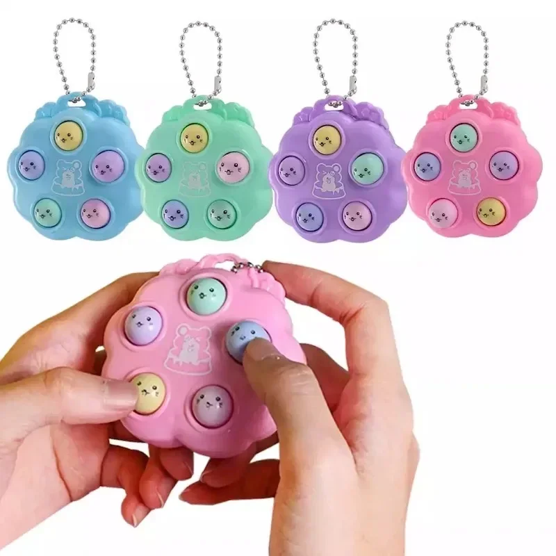 

Keychains Decompression Fidget Toys Children Toys For Kids Simple Dimples Portable Fingertip Antistress Toys