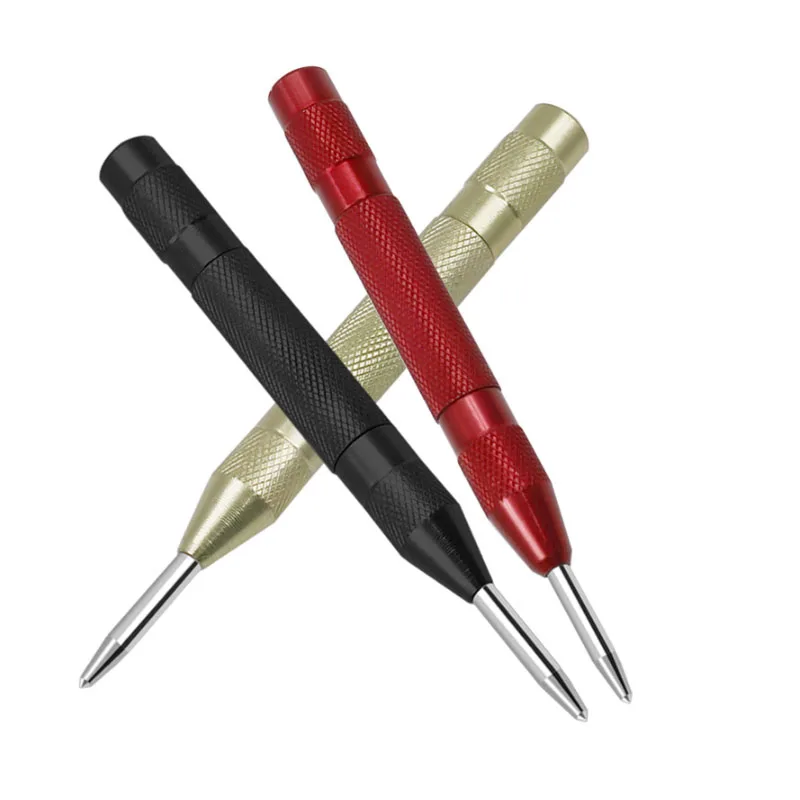 Semi-Automatic Center Punch High Hardness Metal Spring Window Breaker Dotting Tool With Cap Carpenter Positioner