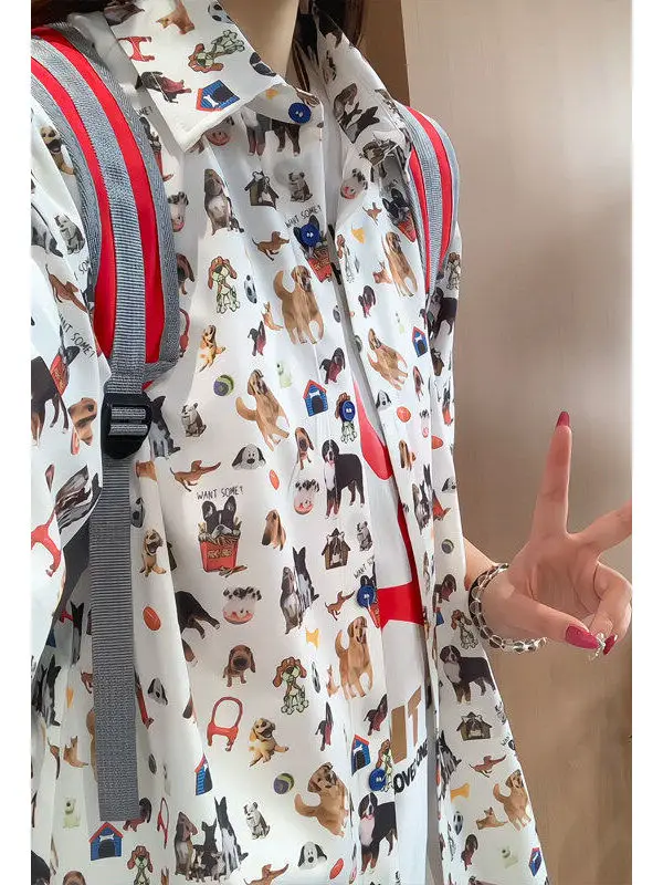 

Мужская футболка из ледяного шелка, летняя коллекция 2025, новинка, с принтом собаки, модный бренд, уличный стиль, Гонконг, верхняя одежда