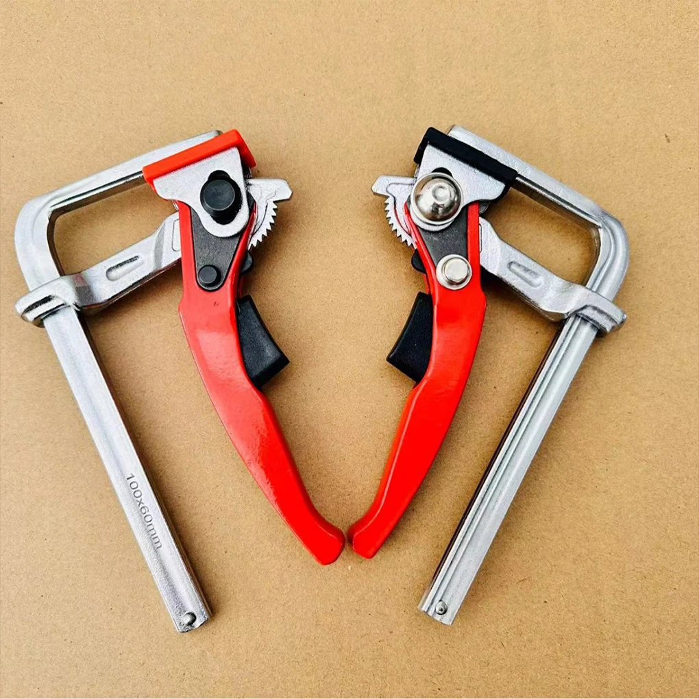 2PC Alloy Steel Upgrade Quick Ratchet Track Saw Guide Rail Clamp MFT Clamp for MFT Table and Guide Rail System Woodworking Clamp