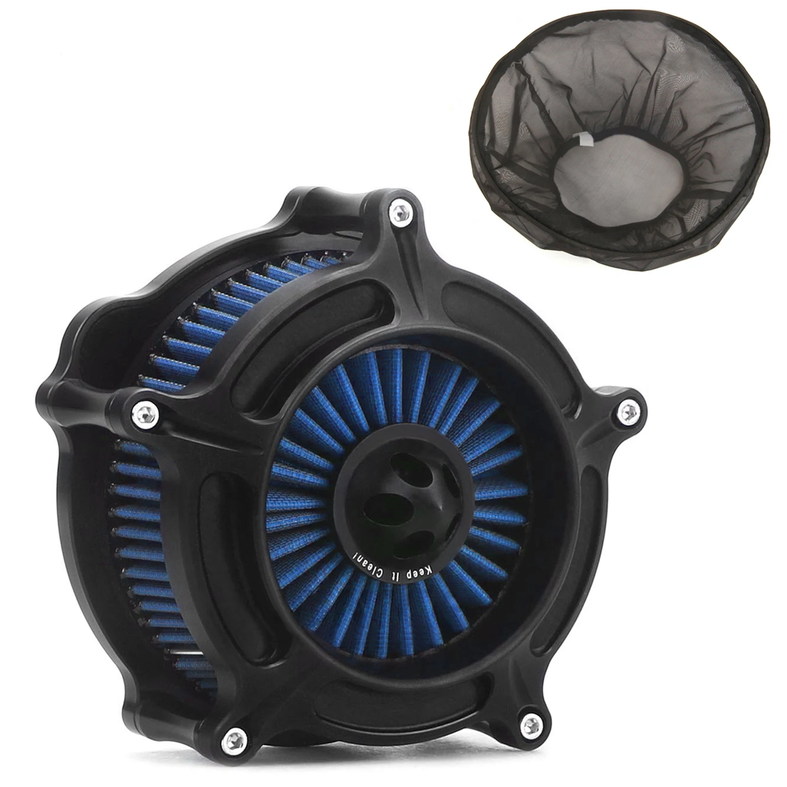 Turbine Style High Flow Air Cleaner Intake System For Harley Sportster, Dyna, Softail & Touring