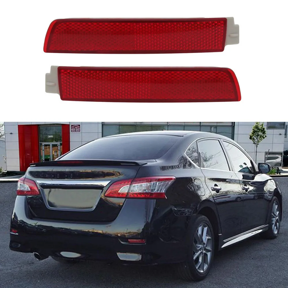 

2 Pcs Car Rear Bumper Reflectors For Nissan Sentra 2013 2014 2015 2016 2017 2018 265605C000 265655C000 NI1185100 NI1184100