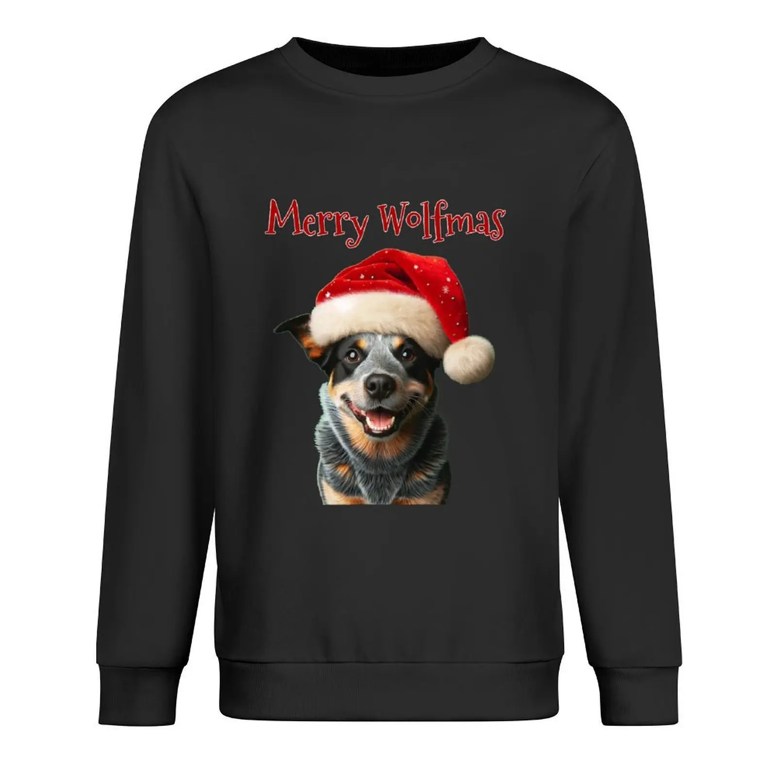 

Merry Wolfmas Pullover korean autumn clothes mens clothing winter clothes mens designer clothes sweatshirt men