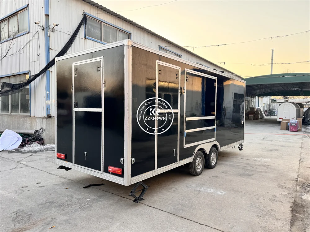 Concession Food Carts  Deep Fryer Mobile Coffee Trailer Pizza Hot Dog Customized Food Truck With Full Kitchen