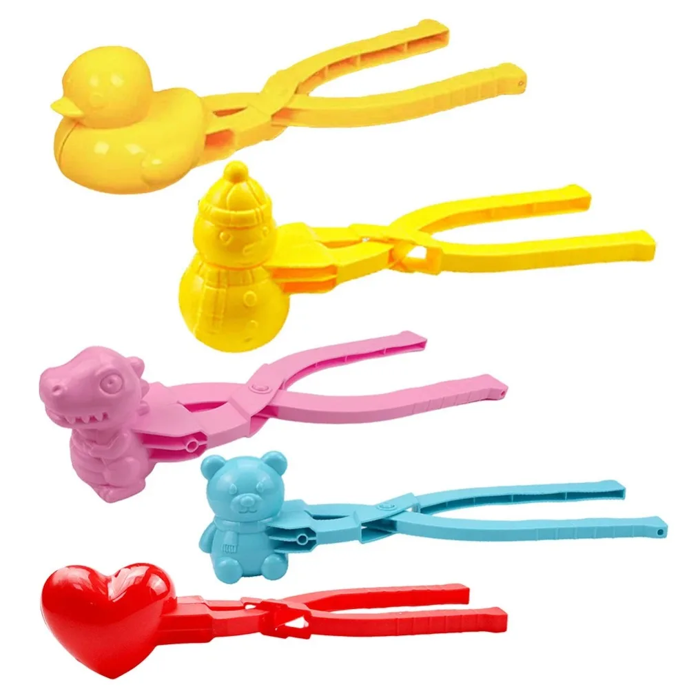 Outdoor Sand Snow Ball Mold Snowball Maker Clip For Kids Adult Heart Snowflake Duck Shape Clip Tongs for DIY Sushi Mold for Kids