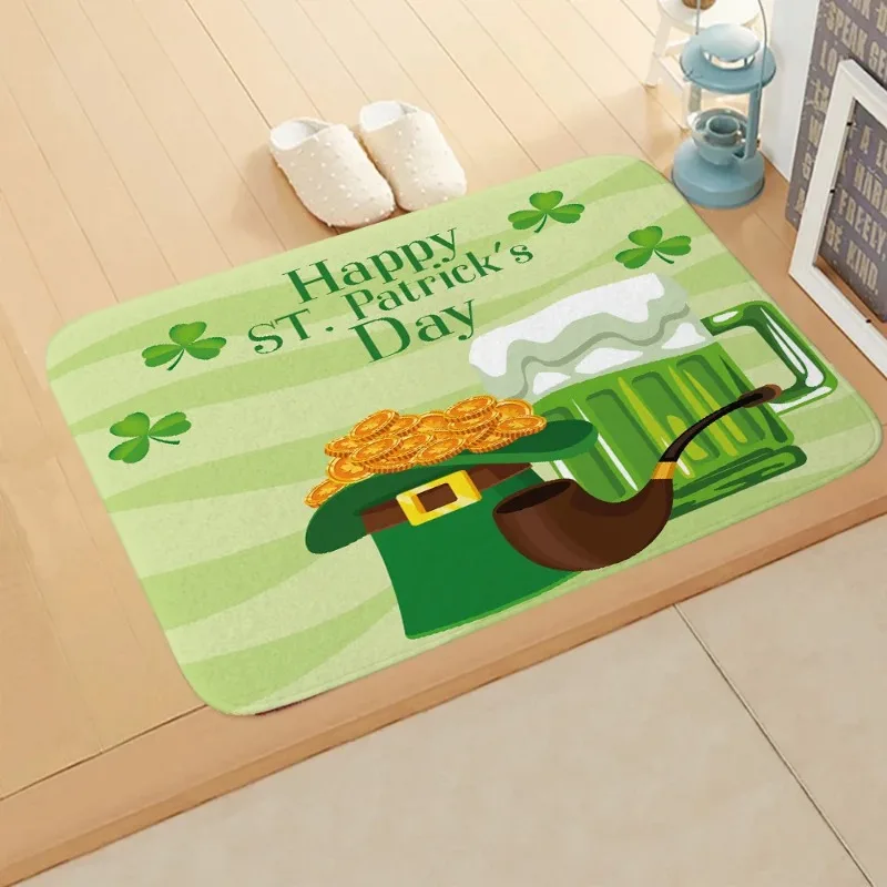 

St. Patrick's Day Welcome Doormats Home Carpets Decor Carpet Living Room Carpet St. Patrick’s Day Green Irish Decorations