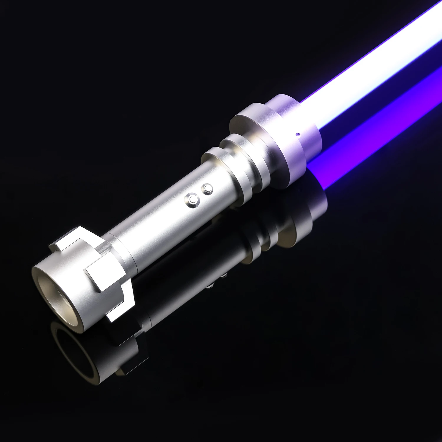 TXQSABER Mini Mattone Pesante Duello Spada Laser RGB Liscio Altalena Luce Spada Impugnatura in Metallo Controllo del Movimento Pixel Spada Laser Lama a Led