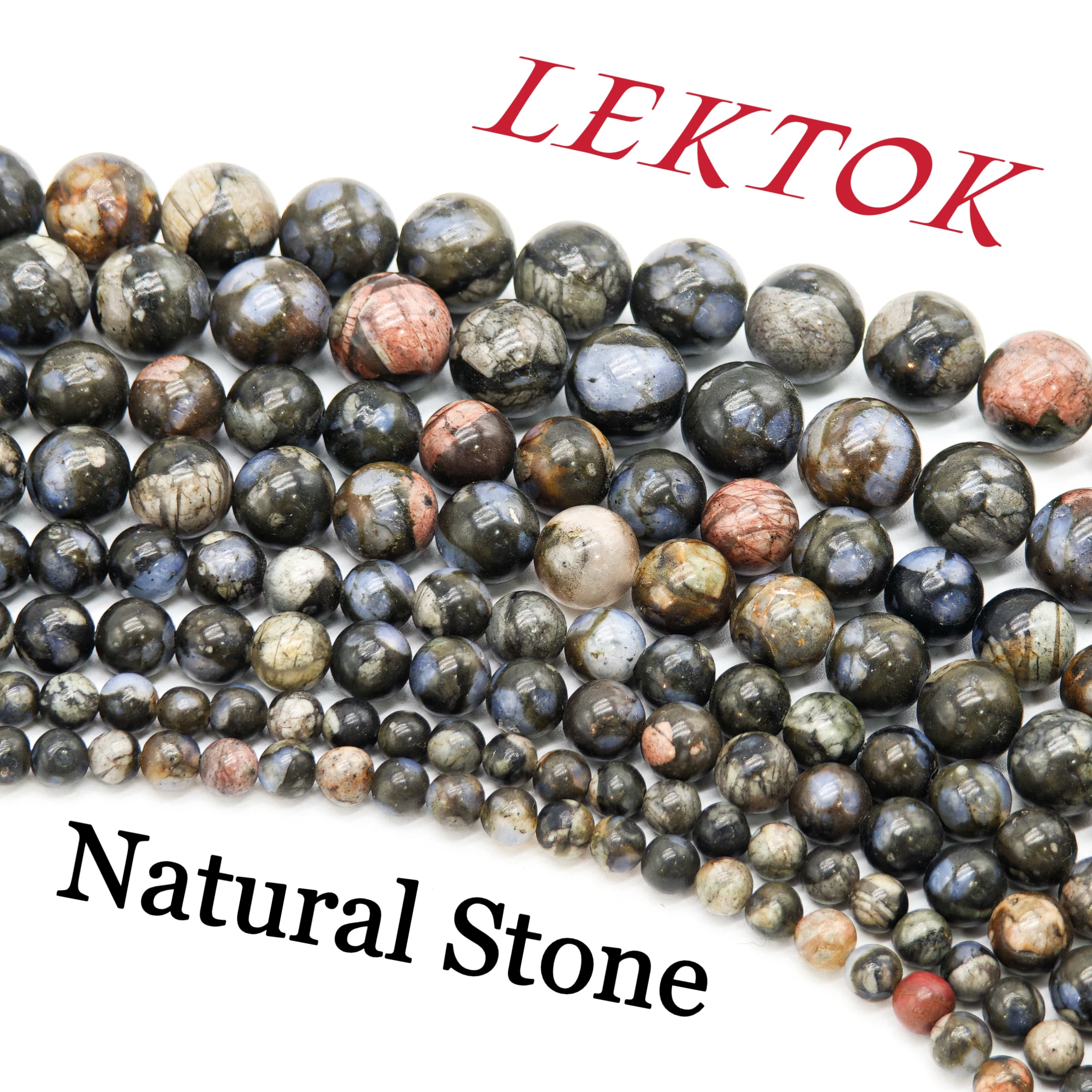 저렴한 천연 글라우코판 라운드 비즈 4mm 6mm 8mm 10mm, 대량 할인, 가닥당 15인치, DIY를 위한 최고 선택