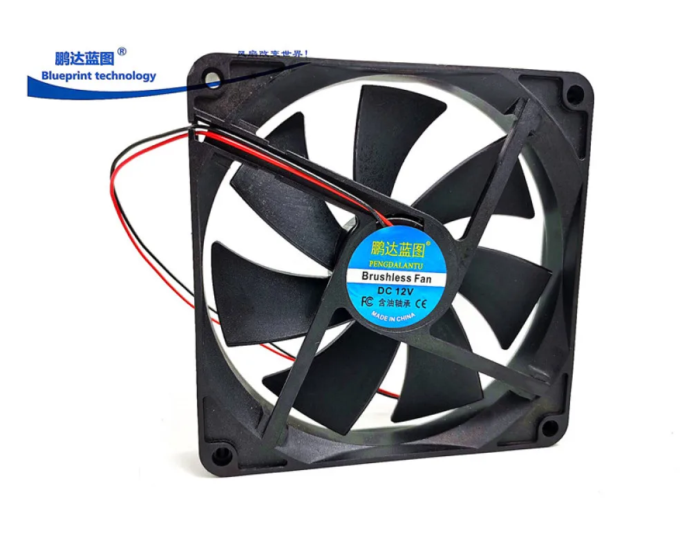 

New Silent Pengda Blueprint 14025 Double Ball Bearing 5V12V24V 14CM Computer Case Cooling Fan 140*140*25mm