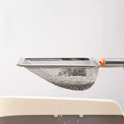 Stainless Steel Fine Mesh Cat Litter Scoop Easy To Clean Non-Stick Shovel For Reptiles Sand Efficient Durable Litter Scoop - Image 4