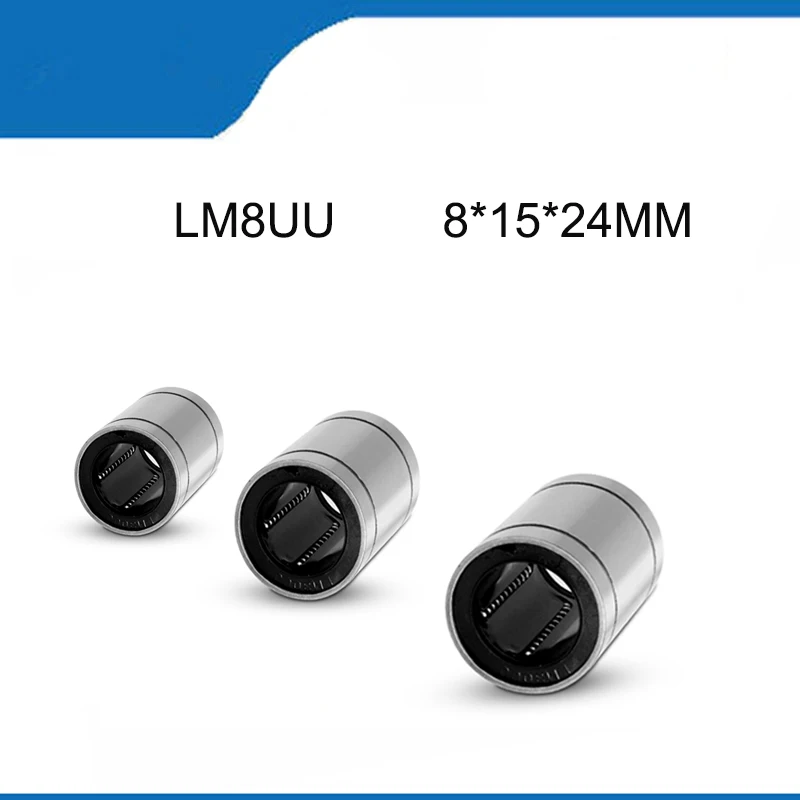 

High QualityCorrosion Resistielded Hot Sale Linear Bearing For Rod Bushing Linear Shaft Parts (5/10PCS) LM8UU 8*15*24MM