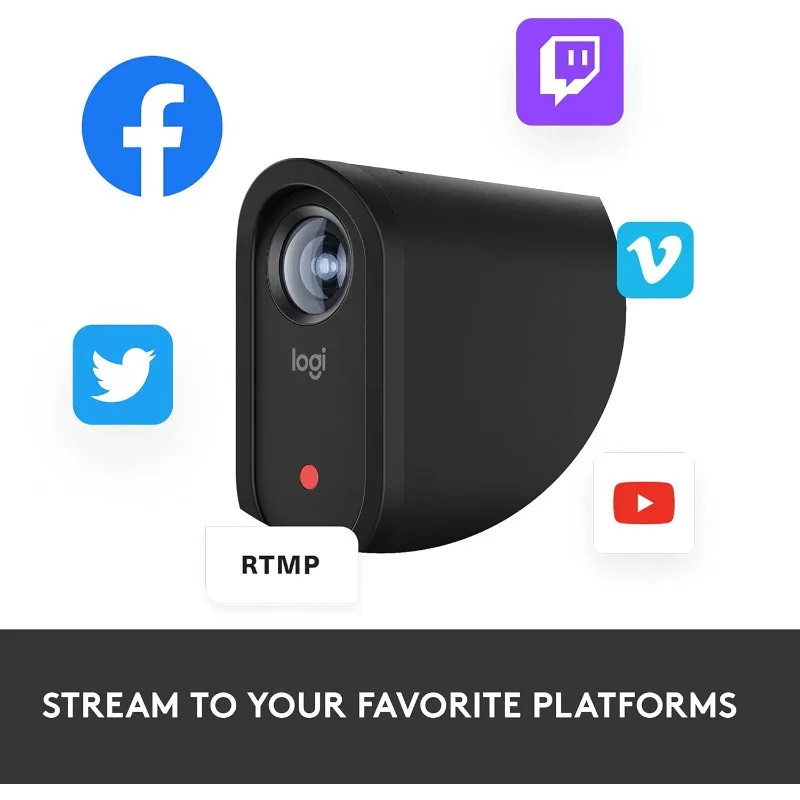 Logitech Mevo Start Wireless Live Streaming Camera for Creators with Series Case | 1080p HD Video with App Control