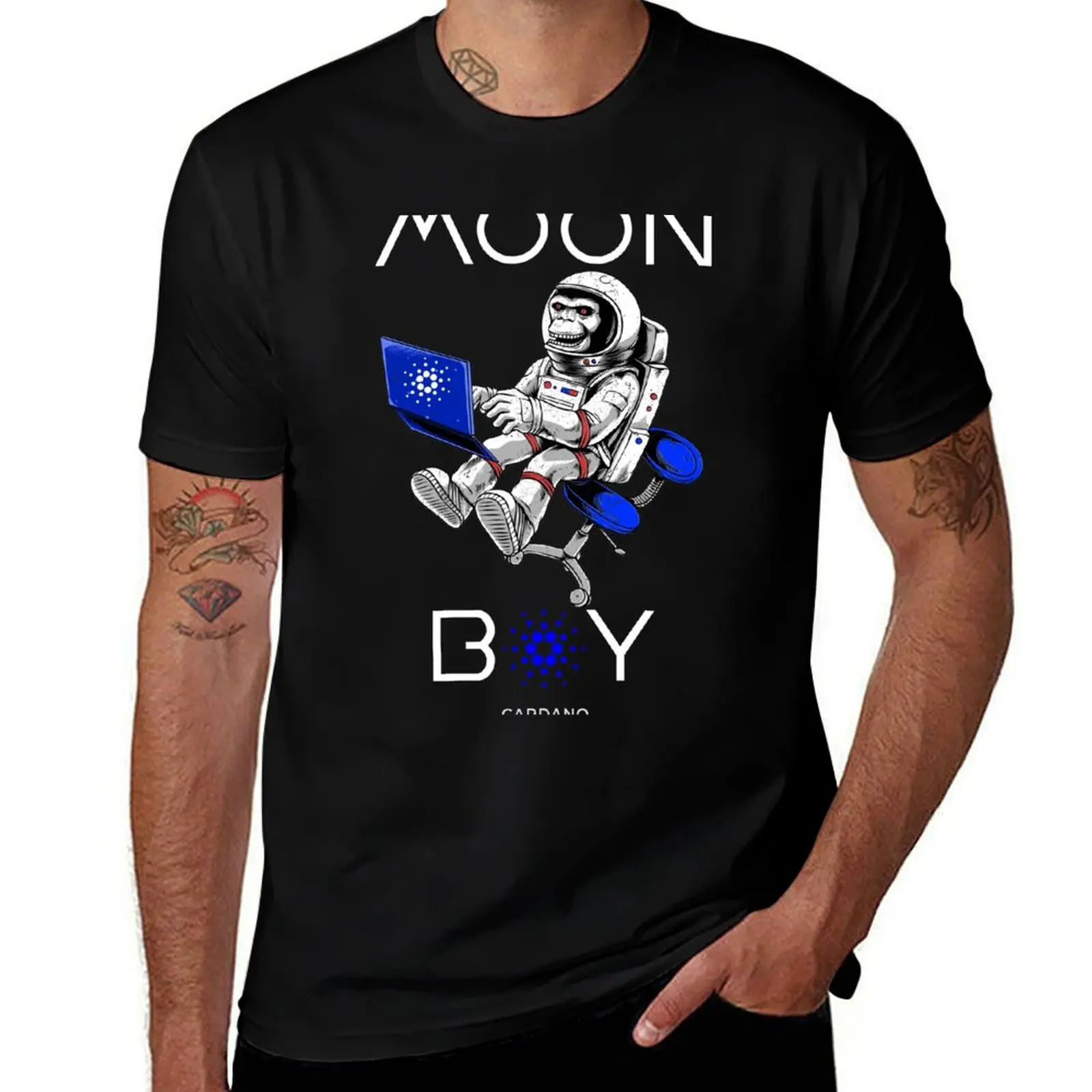 

Cardano Crypto Moon Boy T-Shirt t shirts for man pack white man t shirt luxury
