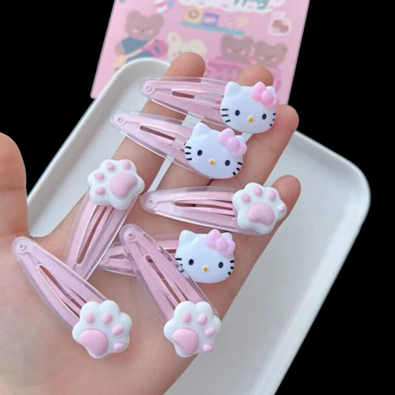 Sanrio-horquilla de diseño único para el cabello, pinzas de Clip de pinza de garra de gato, accesorios para el cabello, temperamento encantador, salvaje, a la moda