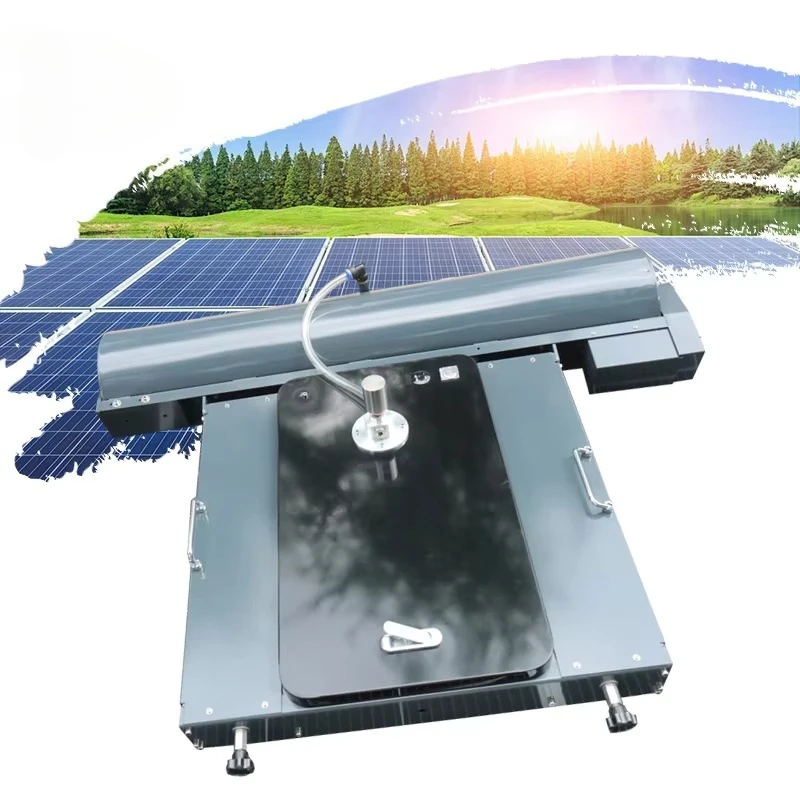 Energy Saving Photovoltaic Panel Cleaning Machine for Continuous Work Track Drive Solar Panel Cleaning Robot
