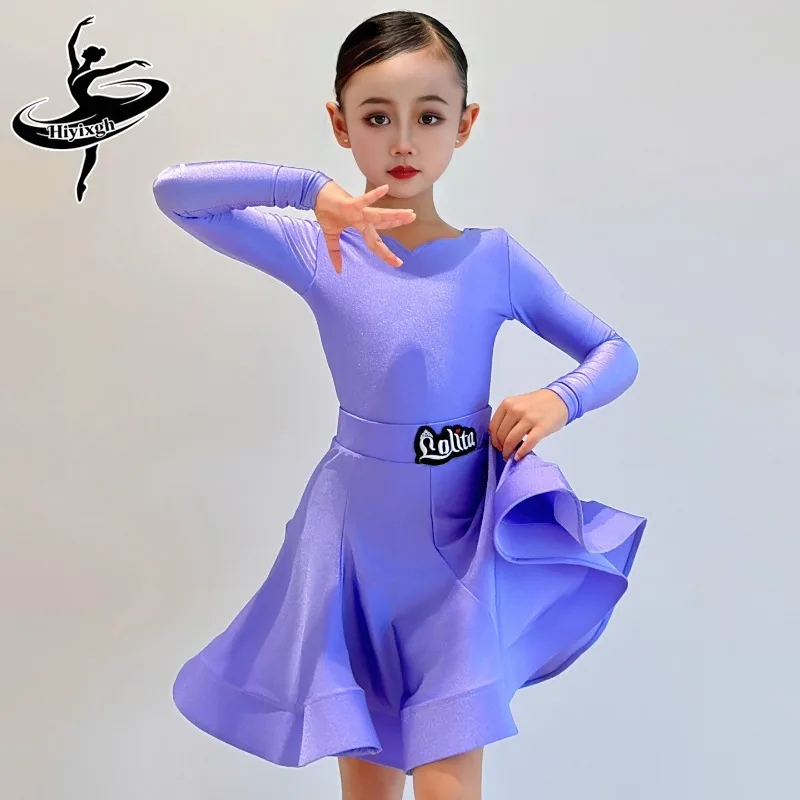 Latin American Training Clothes for Girls Ballroom Dancing Dress Competition Costume Kids Salsa Ballroom Practice Wear Colorful