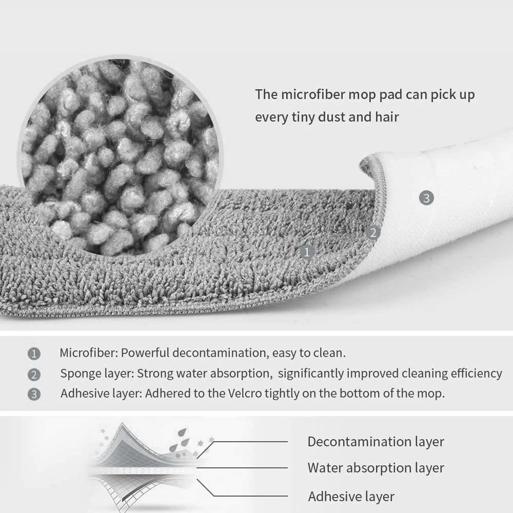 Spray Floor Mop with Replacement Microfiber Pads Washing Flat Mop Home Kitchen Laminate Wood Ceramic Tiles Floor Cleaning Tools