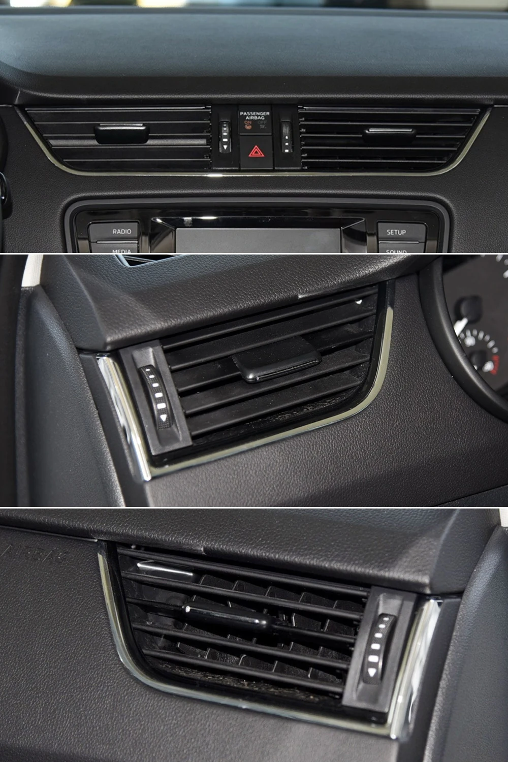 Auto Mitte Links Rechts Air Vent Zentrale AC Vent Grille Panel Abdeckung Für Skoda Octavia 3 A7 5E MK3 2015-2021 5E0820951C, 5E0820951D – Detail 9