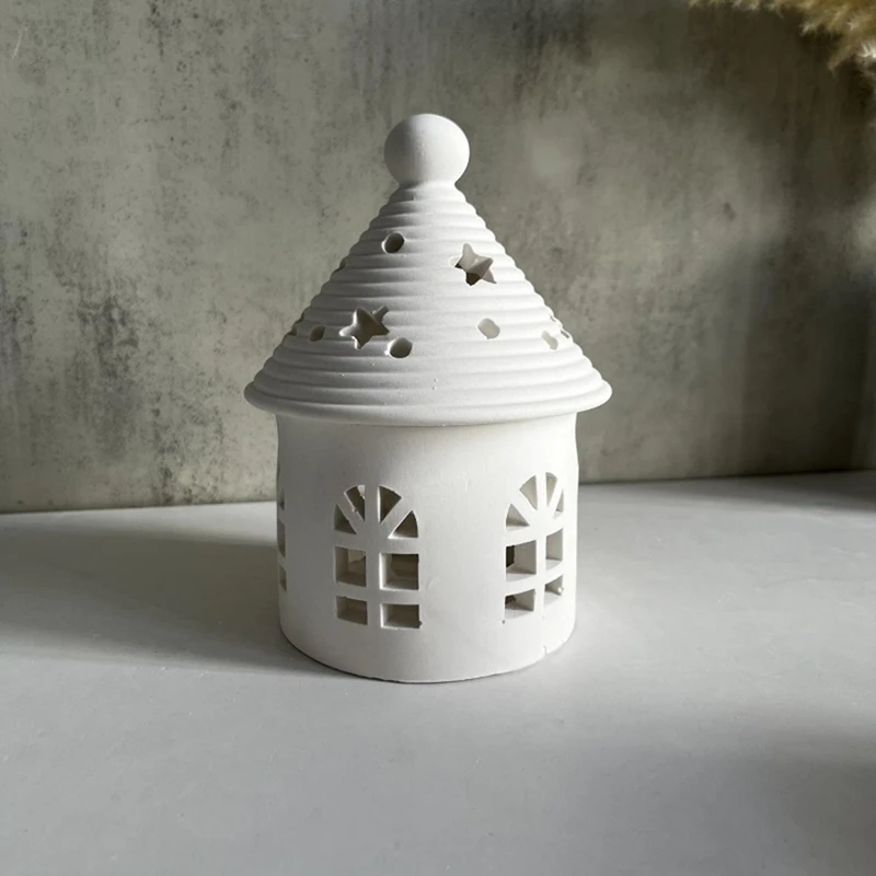 Round House Silicone Mold Tea Candle House Mold Lantern House Mold