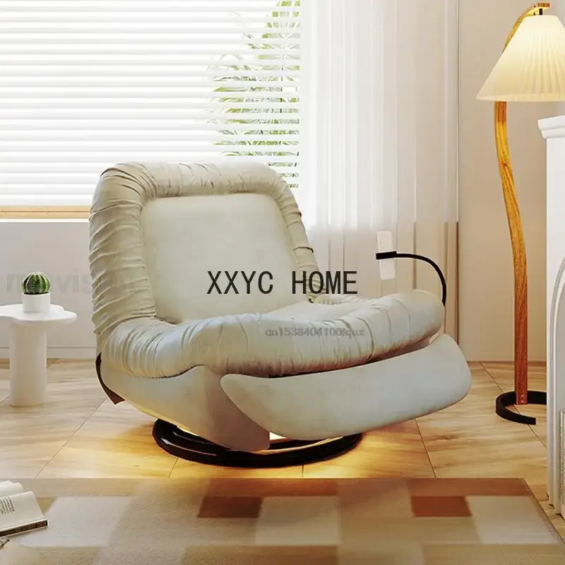 Electric Rocking Chair For Living Room Multifunctional Single Sofa With Phone Holder Comfortable 360°Rotating Relaxing