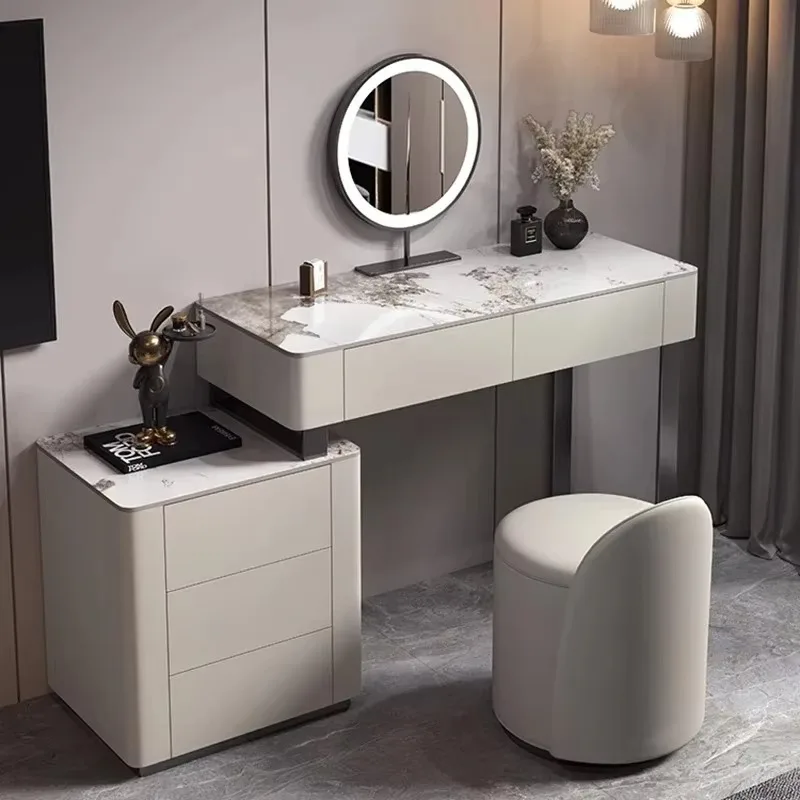 

Full Set Storage Vanity Table Large Aesthetic Beauty Makeup Dresser Organizer Cabinet Europa Mesa Tocador Home Furniture