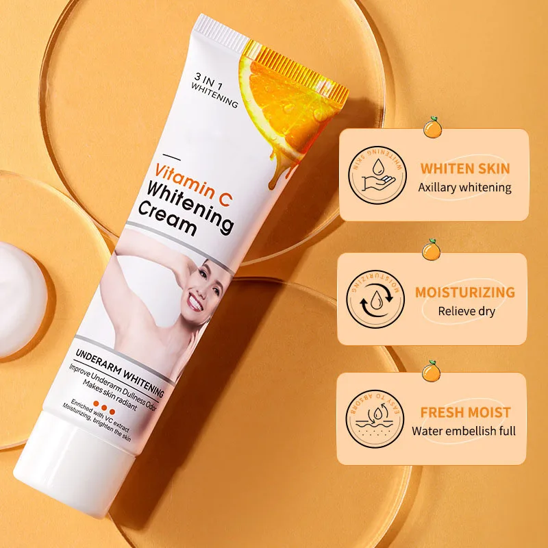 VitaminC Brighten Cream Melanin Remover Bleaching Armpits Elbows Knees Moisturizing Lightening Body Lotion Cream Skin Care New