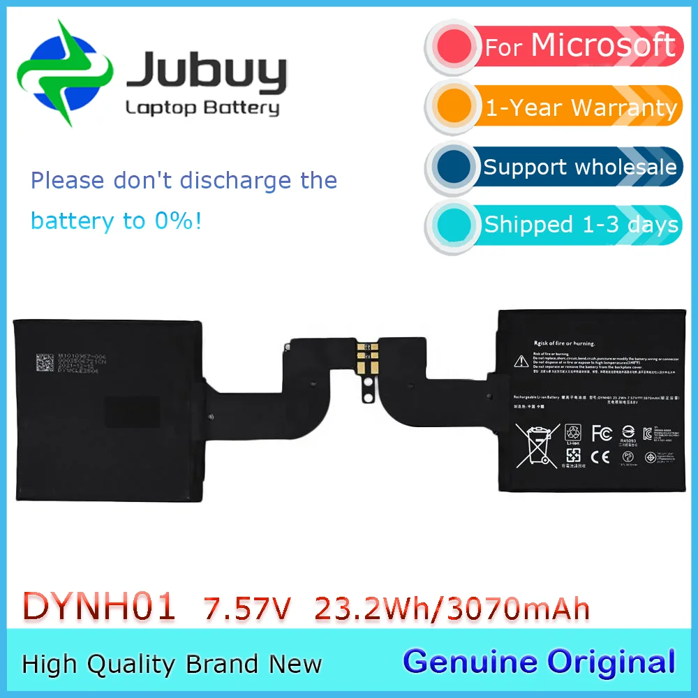 DYNH01 7.57V 23.2Wh Original Laptop Battery for Microsoft Surface Book 2 15-Inch 1813 1793 Tablet 2ICP4/75/77