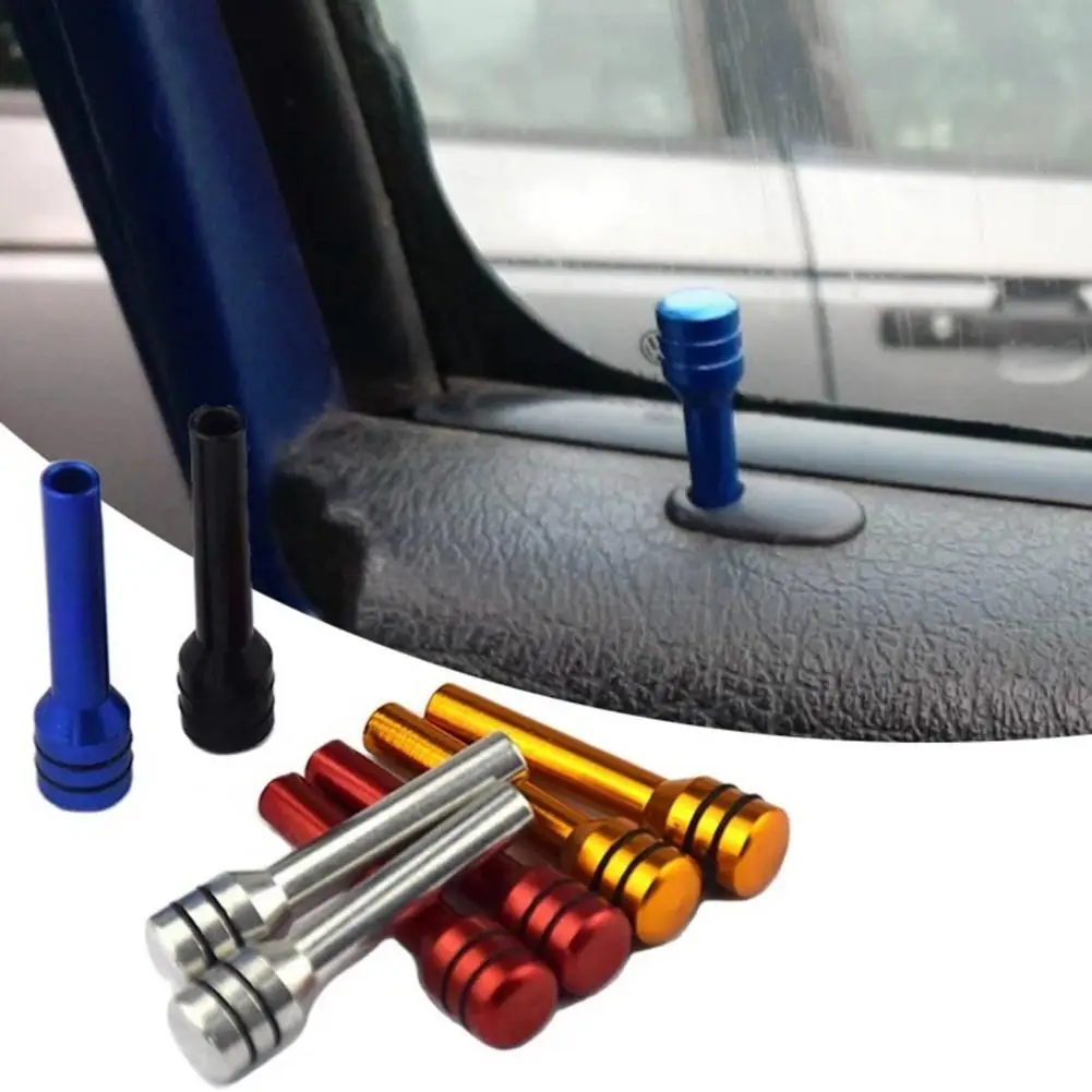 4Pcs Aluminum Alloy Car Door Latch Car Door Lock Knobs Inner Auto Car Security Door Lock Pins nterior Replacement Parts