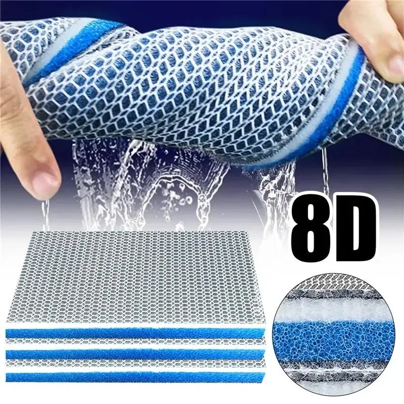 Aquarium 8D Sponge Filter Cotton 8-Layer Glue-Free Filter Pad Fish Tank Skimmer Koi Pond Filter Cotton Aquariums Accessories