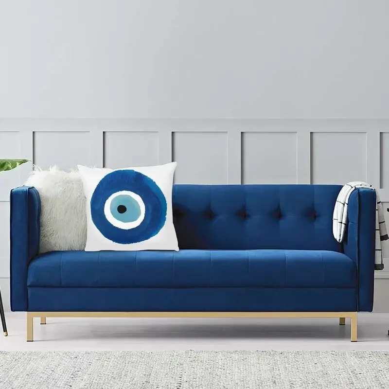 Watercolor Evil Eye Nazar Painting Nordic Throw Pillow Cover Decoracion Salon Case Hamsa Lucky Charm Car Cushion