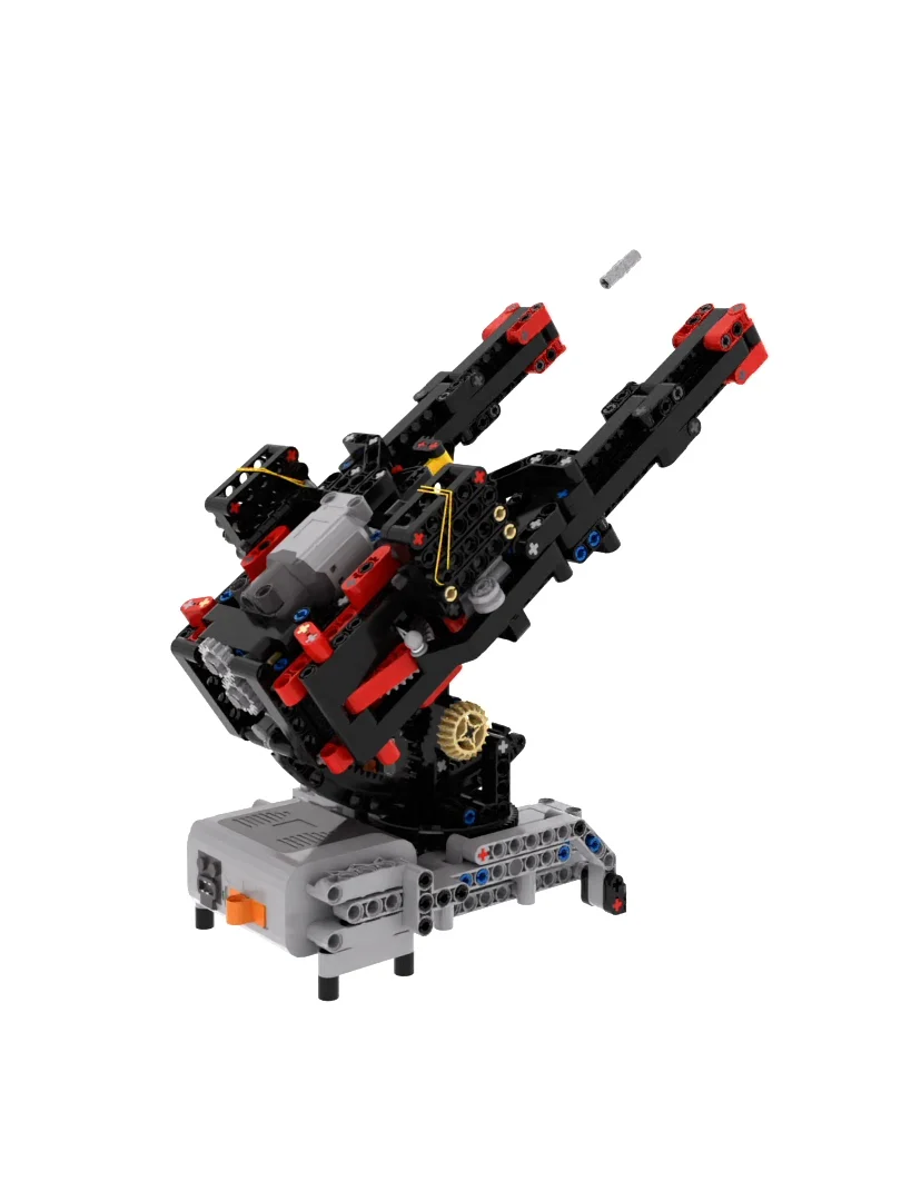 MOC Anti-aircraft ปืนหุ่นยนต์รุ่นเทคโนโลยี Building Block ประกอบมอเตอร์ไดรฟ์ Fire กระสุนของเล่นเพื่อการศึกษาอิฐของขวัญ
