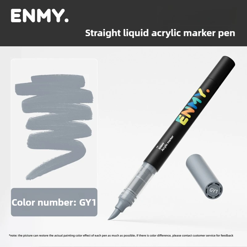 1 PC ENMY 60 Colors Direct Liquid Acrylic Markers Blendable Soft Tip Non-Transparent Water-Based Art Markers School Supplies