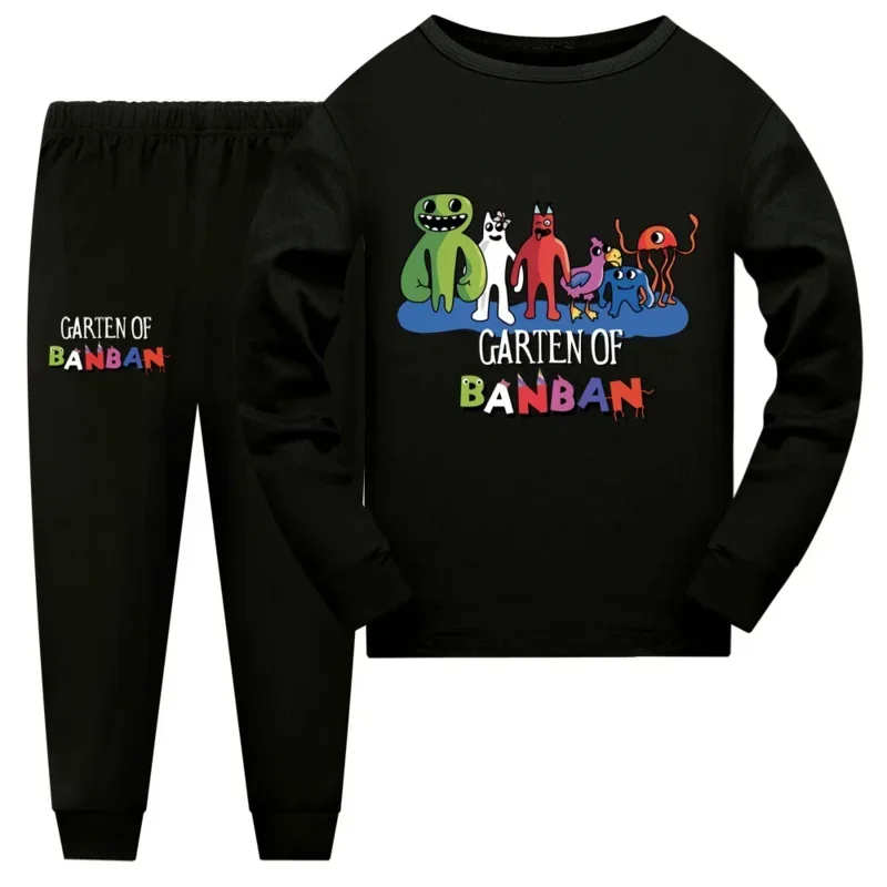 Garten of banban jogo da criança meninos meninas roupas outono primavera pijamas manga longa t camisa calças traje crianças casual roupas esportivas