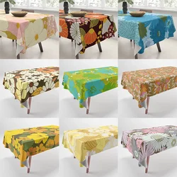 Beautiful Minimalist Abstract Flower Petal Garden Pattern Tablecloth Home Decoration Rectangular Party