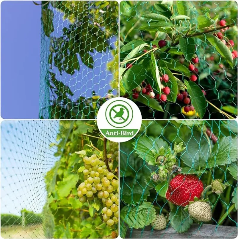 1pc Garden Netting Green Woven MeshProtect Plants Fruits Flowers TreesStretch Fencing Durable Net Stops Birds Deer Animals