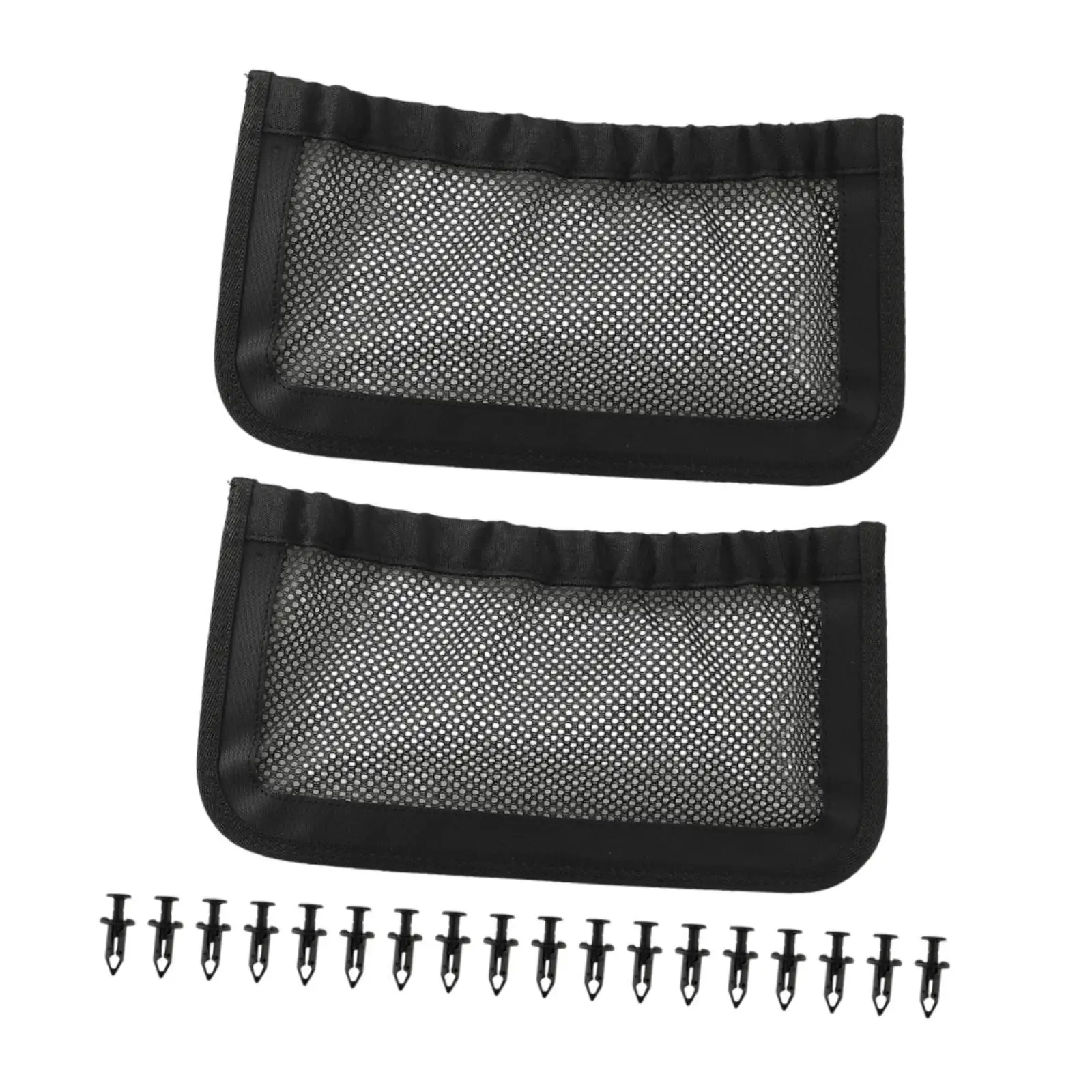 

2x Rear Backrest Storage Net 715003019 Professional Easy to Install Fittings Spare Parts Sturdy Black for Defender Max