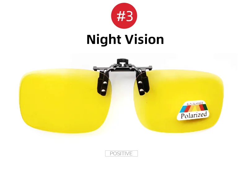 VIVIBEE Spiegel Blau Flip Up Clip auf Sonnenbrille Angeln Männer Quadratische Polarisierte Linse Metall Nachtsicht Fahren UV400 Frauen Gläser – Detail 11