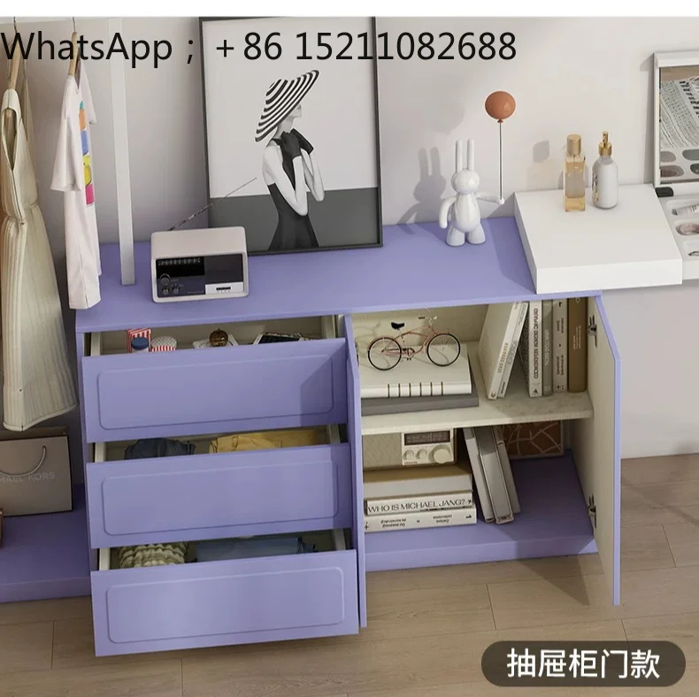 SCY contrasting color chest dresser hanger integrated multi-functional bedroom bedside makeup table